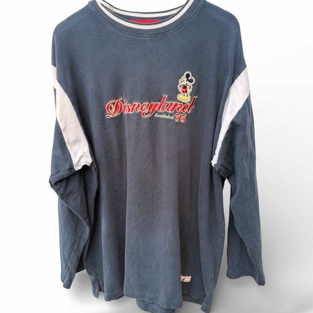 Disneyland Resort Mickey Mouse Long Sleeve Shirt Mens XXL Blue Graphic